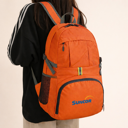 折疊雙肩背包訂製LOGO 可折疊的大容量後背包