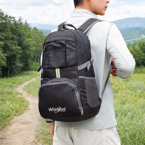 簡約背包訂製LOGO 輕巧便攜可折疊的後背包