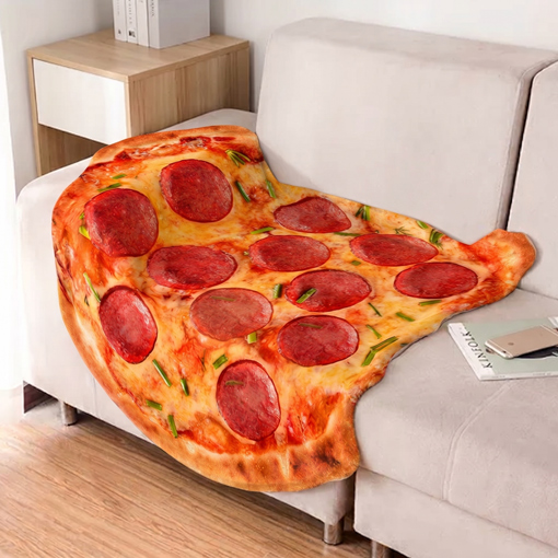 pizza披薩造型毛毯 客製冷氣毯 法蘭絨毯
